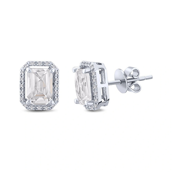 Topas Diamant Ohrstecker
