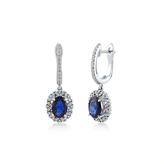Saphir Diamant Ohrring