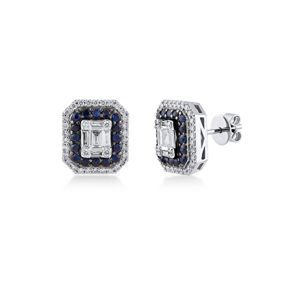 Saphir Diamant Ohrringe