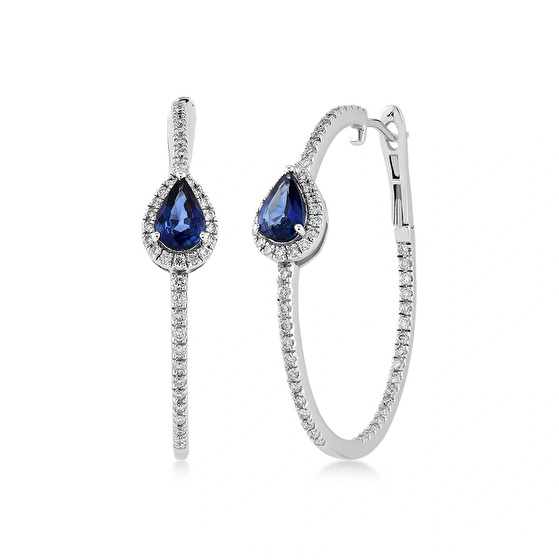 Saphir Diamant Ohrring