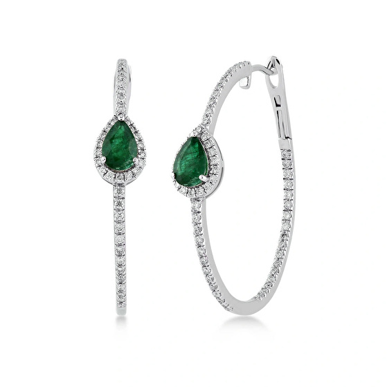 Smaragd Diamant Ohrring