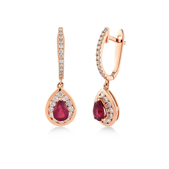 Rubin Diamant Ohrring