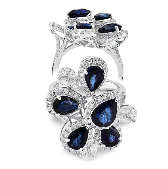 Saphir Diamant Ohrring