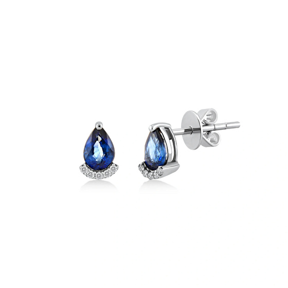 Saphir Diamant Ohrring