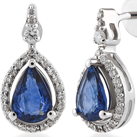 Saphir Diamant Ohrring