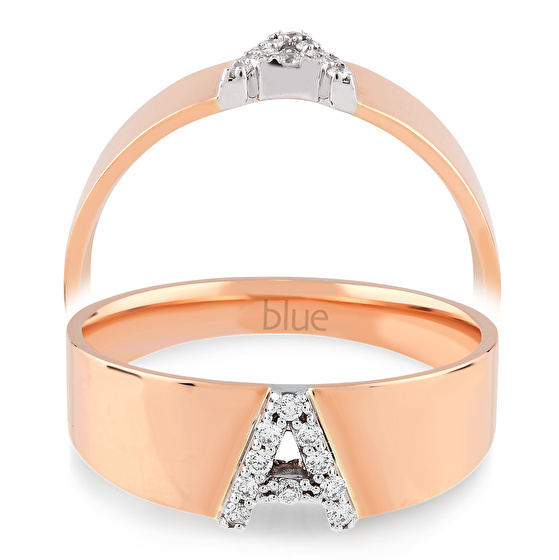 Buchstabe A Diamantring