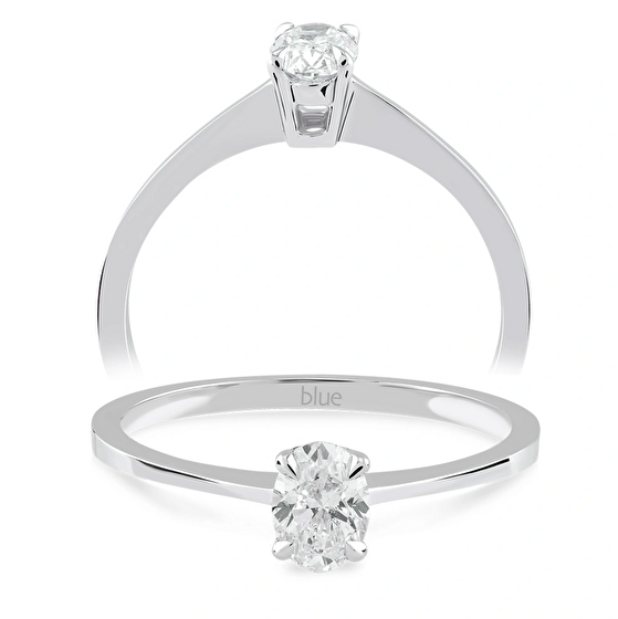 Oval Diamantring