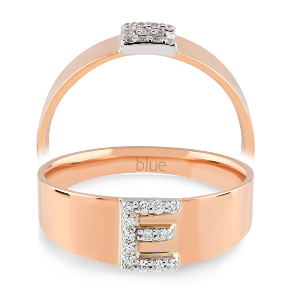 Buchstabe E Diamantring