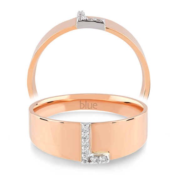 Buchstabe L Diamantring