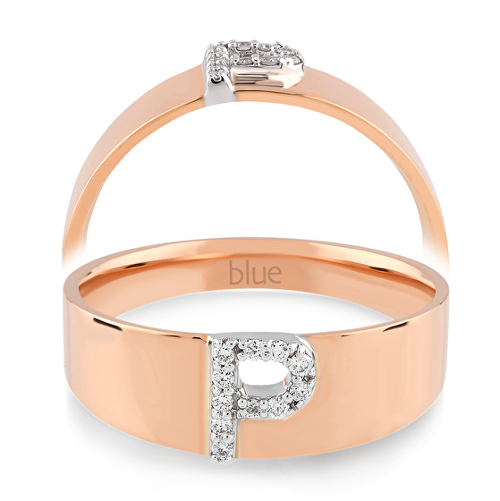 Buchstabe P Diamantring