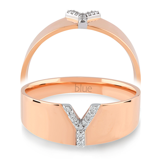 Buchstabe Y Diamantring