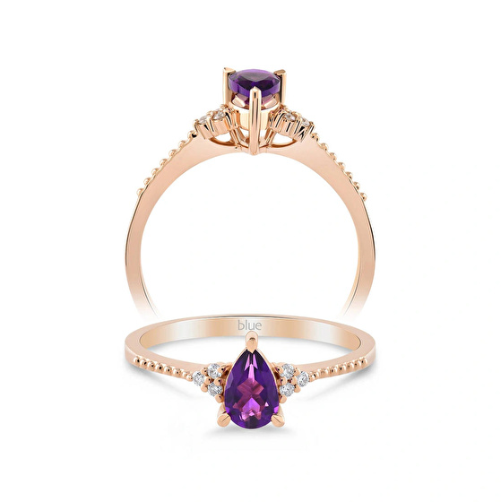 Amethyst Diamantring