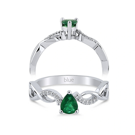 Smaragd Eternity Diamantring