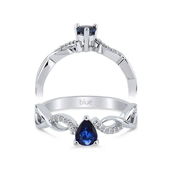 Saphir Diamantring