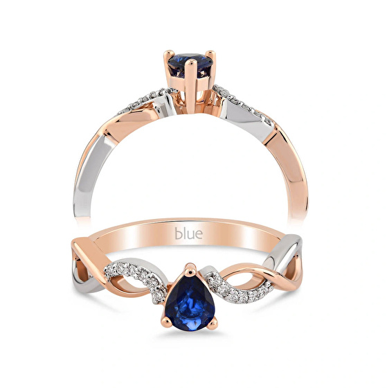 Saphir Diamantring