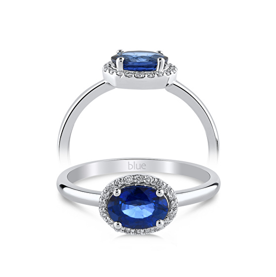 Saphir Diamantring