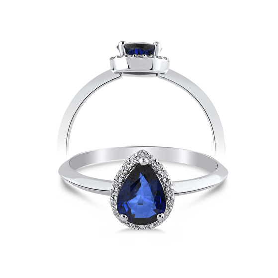 Saphir Diamantring