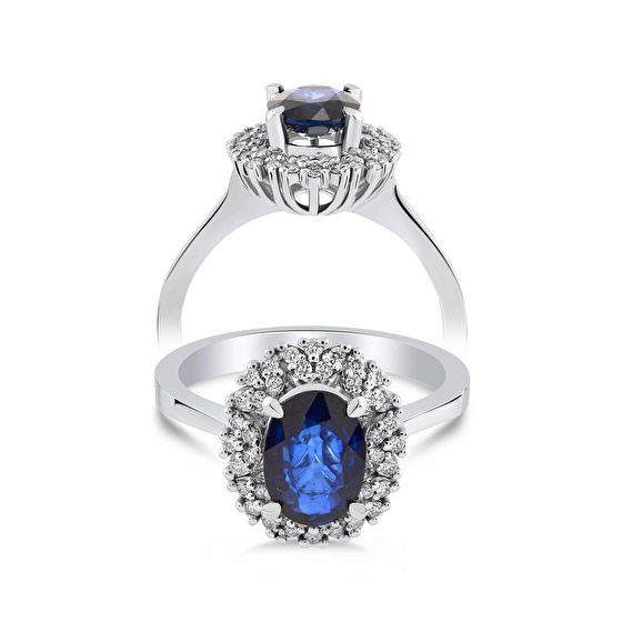 Saphir Diamantring