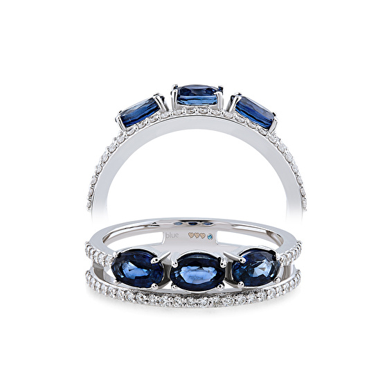 Saphir Diamantring