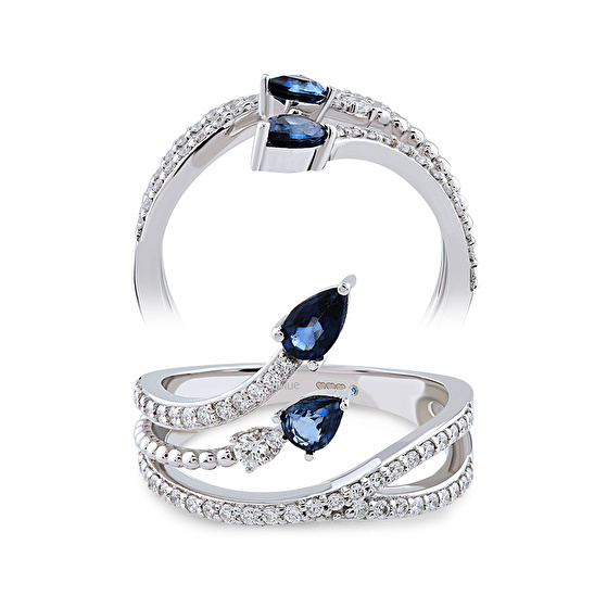 Saphir Diamantring