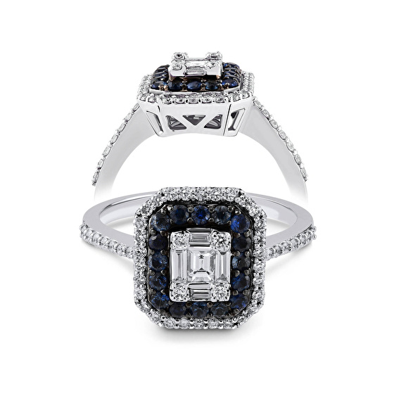 Saphir Diamantring