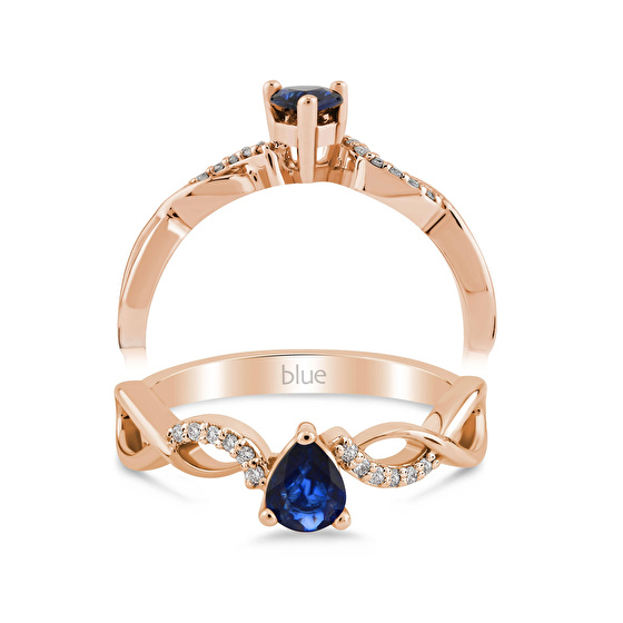 Saphir Diamantring