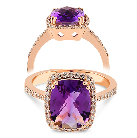 Amethyst Diamantring