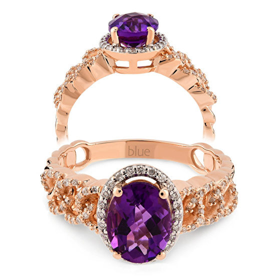 Amethyst Diamantring