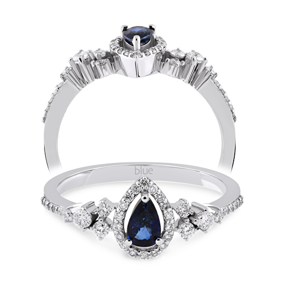 Saphir Diamantring
