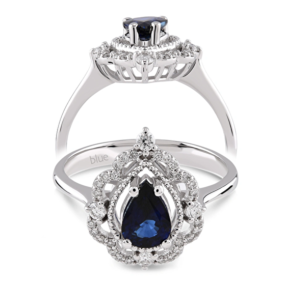 Saphir Diamantring
