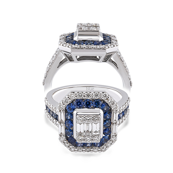 Saphir Diamantring