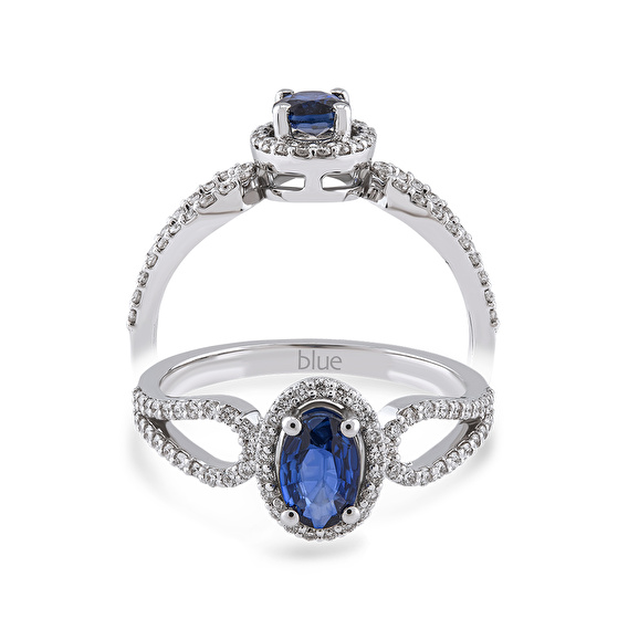Saphir Diamantring