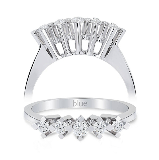 Fünfstein Diamantring