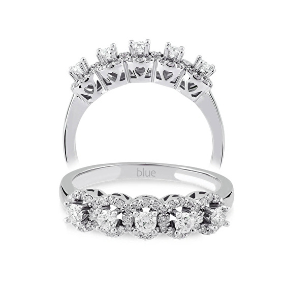 Fünfstein Diamantring