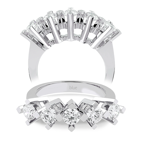 Fünfstein Diamantring