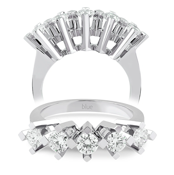 Fünfstein Diamantring