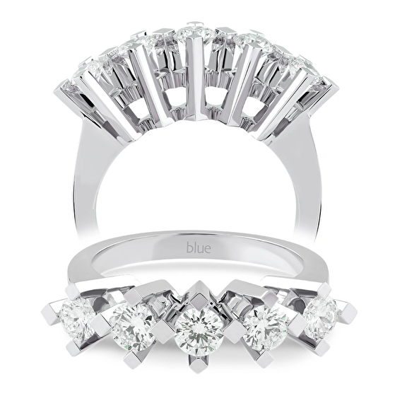 Fünfstein Diamantring