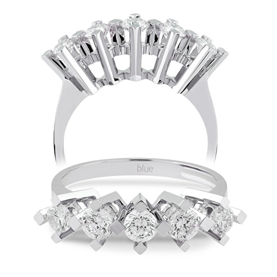 Fünfstein Diamantring