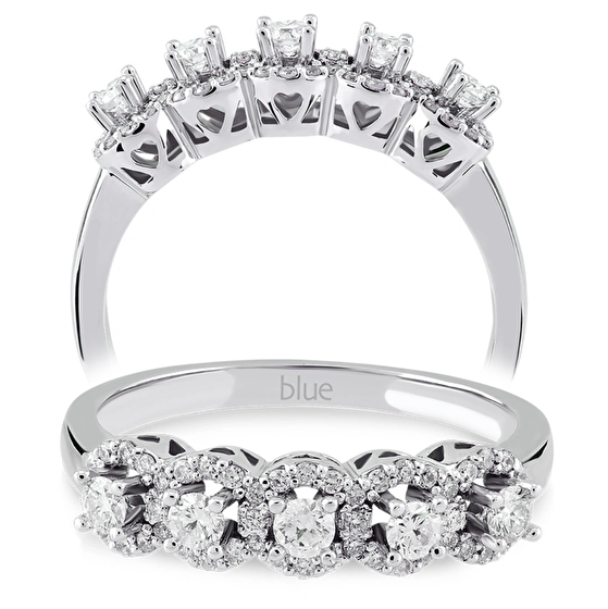 Fünfstein Diamantring