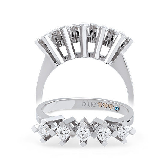 Fünfstein Diamantring