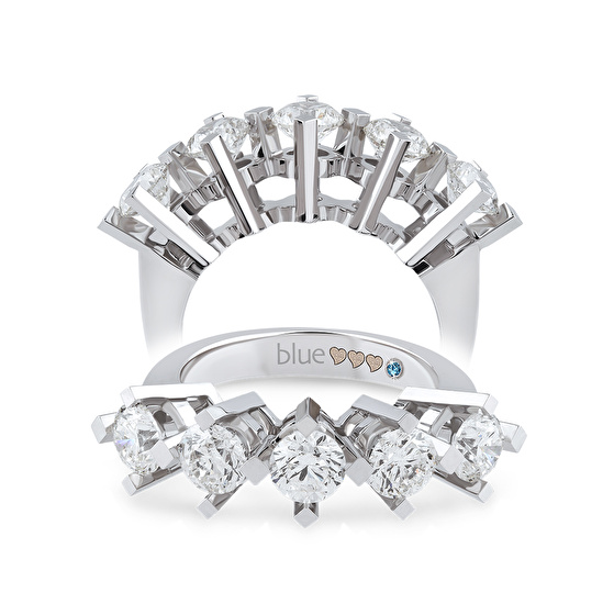 Fünfstein Diamantring