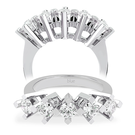 Fünfstein Diamantring