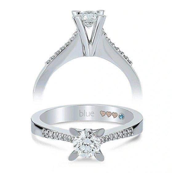 Seitenstein Diamant Verlobungsring