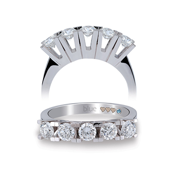 Fünfstein Diamantring
