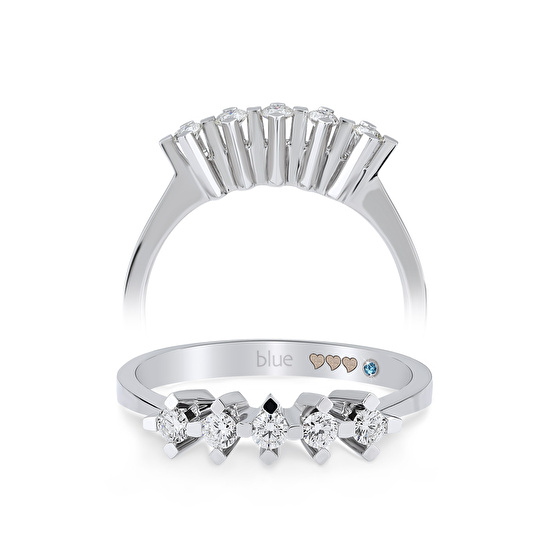 Fünfstein Diamantring