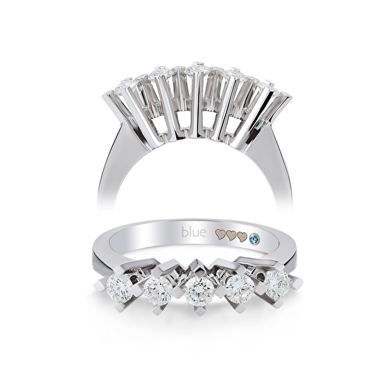 Fünfstein Diamantring