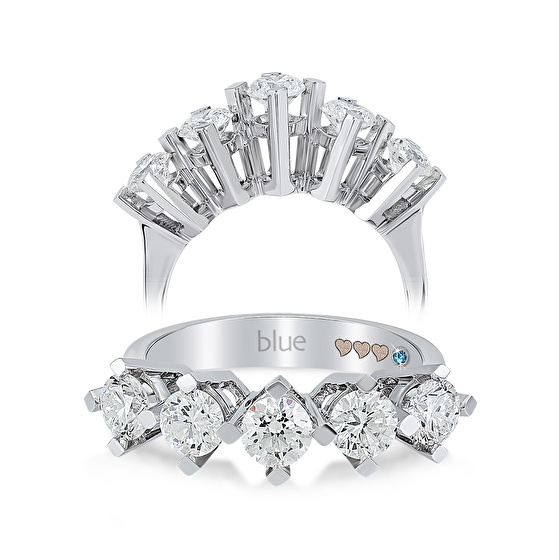 Fünfstein Diamantring