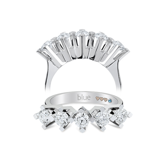 Fünfstein Diamantring