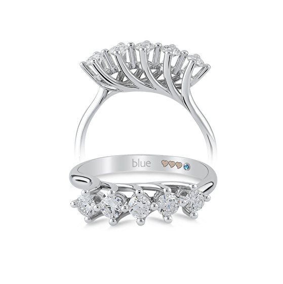 Fünfstein Diamantring