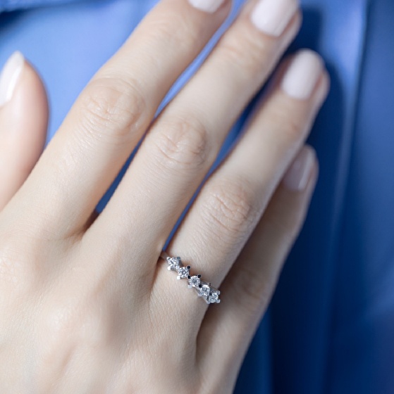 Fünfstein Diamantring